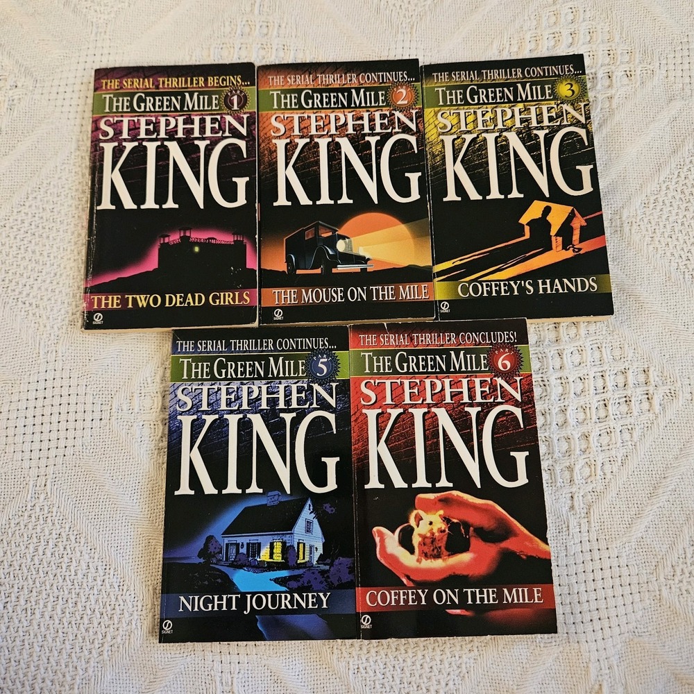 The Green Mile Parts 1-3, 5-6 Serial Thriller Stephen King Paperback Incomplete